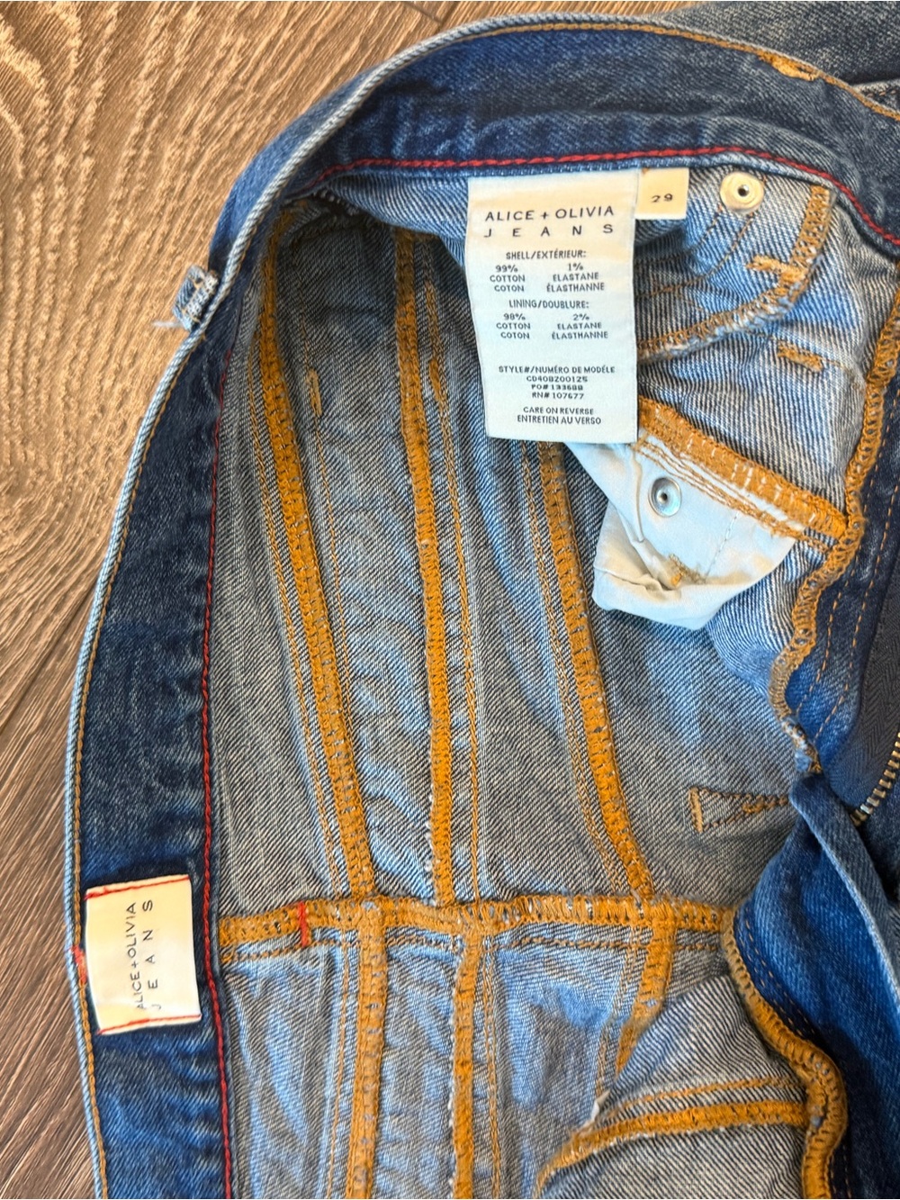 Alice + Olivia Double Waistband Cool Jeans - Picture 5 of 6
